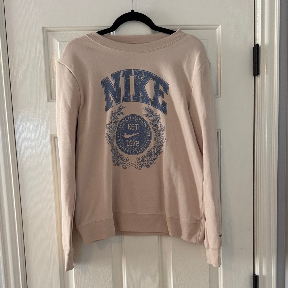 Nike Women's Beige Graphic Sweater
